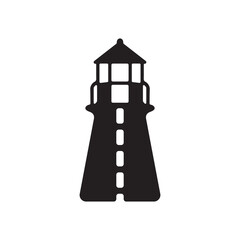 Lighthouse silhouette vector design illustration