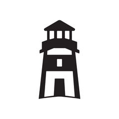 Vector illustration of lighthouse silhouette