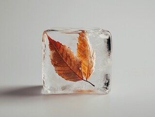 Frozen Autumn Leaves