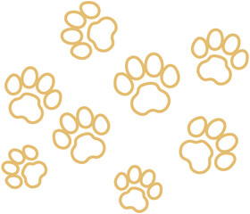 Dog and cat Footprint