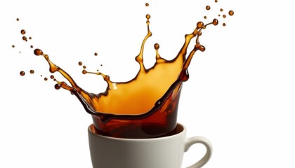 Dynamic Coffee Splash Scene