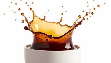 Dynamic Coffee Splash Scene