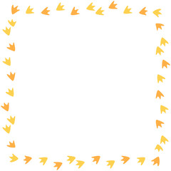 Square frame with Duck Footprint