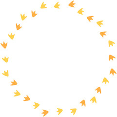 Round frame with Duck Footprint