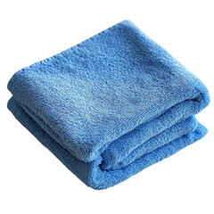 blue towel on a transparent background 