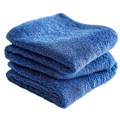 blue towel on a transparent background 