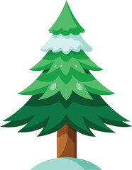 Pine/Fir Tree with Snow Cap