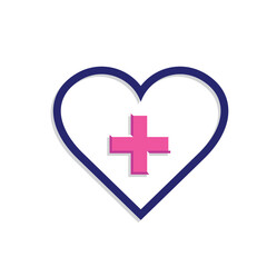 Obraz premium mental health icon. vector symbol of brain and heart or mind therapy. Mixed design style