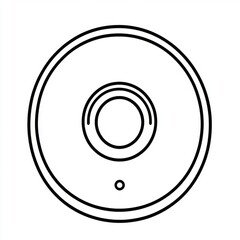 Black flat vector icon of motion sensor for smart home isolated on white background