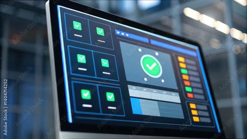 Aufkleber Automation Approval Signal Screen with Standard Interface Elements