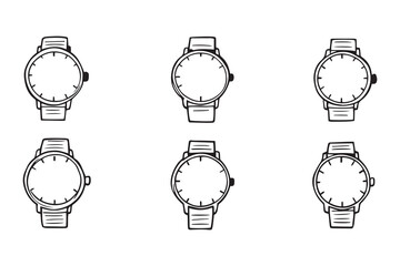 watch line art