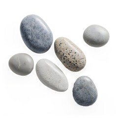 loating Smooth Gray Pebbles &ndash; Repeating Zen Stones on Transparent
