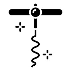 Corkscrew line icon