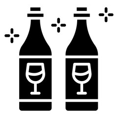 Wine Bottles line icon