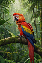 Obraz premium red and yellow macaw