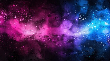 Fototapeta premium Abstract cosmic background featuring vibrant pink and blue splashes of color resembling a galaxy