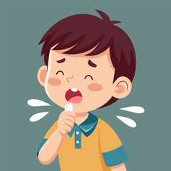 Child Coughing Health and Sickness Concept