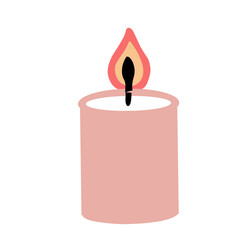 collection of colored burning candle illustrations