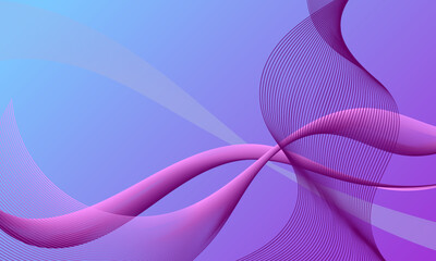 purple violet smooth lines wave curves on soft gradient abstract background