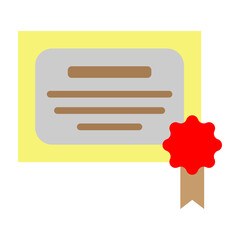 Obraz premium Diploma Vector Flat Icon Design