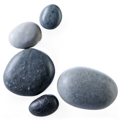 loating Smooth Gray Pebbles &ndash; Repeating Zen Stones on Transparent