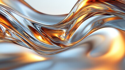 A continuous morphing structure resembling flowing glass, ultra-detailed liquid-like reflections shifting dynamically, professional lighting capturing every subtle highlight