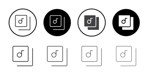 Album icon Symbol line set