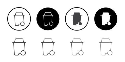 Bin icon Symbol line set