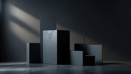 Abstract Dark Wave Design. A sleek design ideal for backgrounds and technology-themed applications.