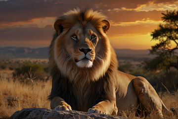 "Lion in the Wild: Symbol of Strength and Power"

