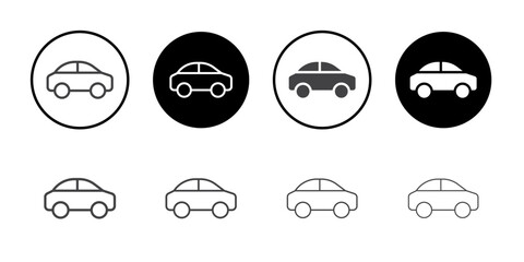 Car icon Symbol line set