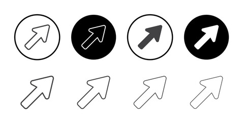 Cursor icon Symbol line set