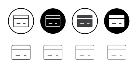 Obraz premium Debit card icon Symbol line set