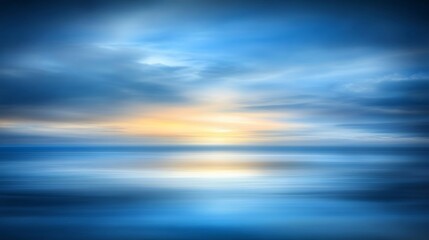 Obraz premium Blurry Sunset Over Water