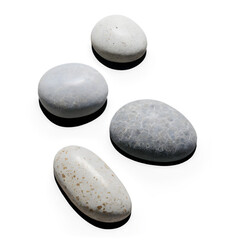 loating Smooth Gray Pebbles &ndash; Repeating Zen Stones on Transparent