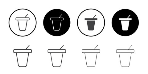 Drink icon Symbol line set