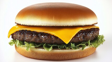 Cheesy burger, fresh and ready