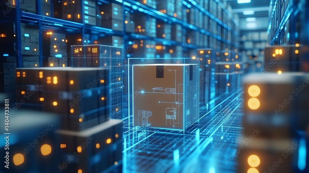 Aufkleber smart warehouse management system using augmented reality technology to identify package picking and