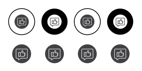 Like icon Symbol line set