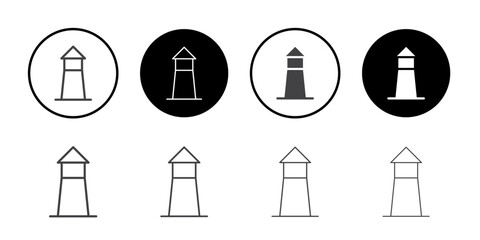 Mountain icon Symbol line set