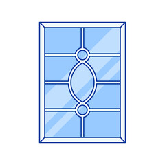 Simple and modern decorative windows icon vector illustration in lineal color style perfect for buliding theme and the like