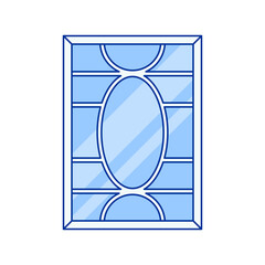 Simple and modern decorative windows icon vector illustration in lineal color style perfect for buliding theme and the like