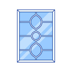 Simple and modern decorative windows icon vector illustration in lineal color style perfect for buliding theme and the like