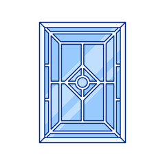 Simple and modern decorative windows icon vector illustration in lineal color style perfect for buliding theme and the like