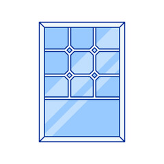 Simple and modern decorative windows icon vector illustration in lineal color style perfect for buliding theme and the like