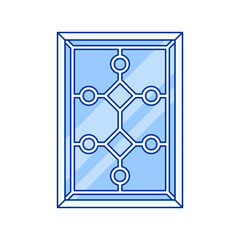 Simple and modern decorative windows icon vector illustration in lineal color style perfect for buliding theme and the like