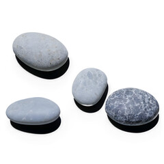 loating Smooth Gray Pebbles &ndash; Repeating Zen Stones on Transparent