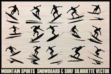 Ski Snowboard Mountain Sports Set