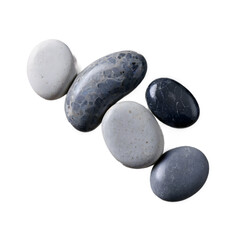loating Smooth Gray Pebbles &ndash; Repeating Zen Stones on Transparent
