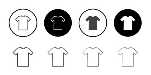 T shirt icon Symbol line set